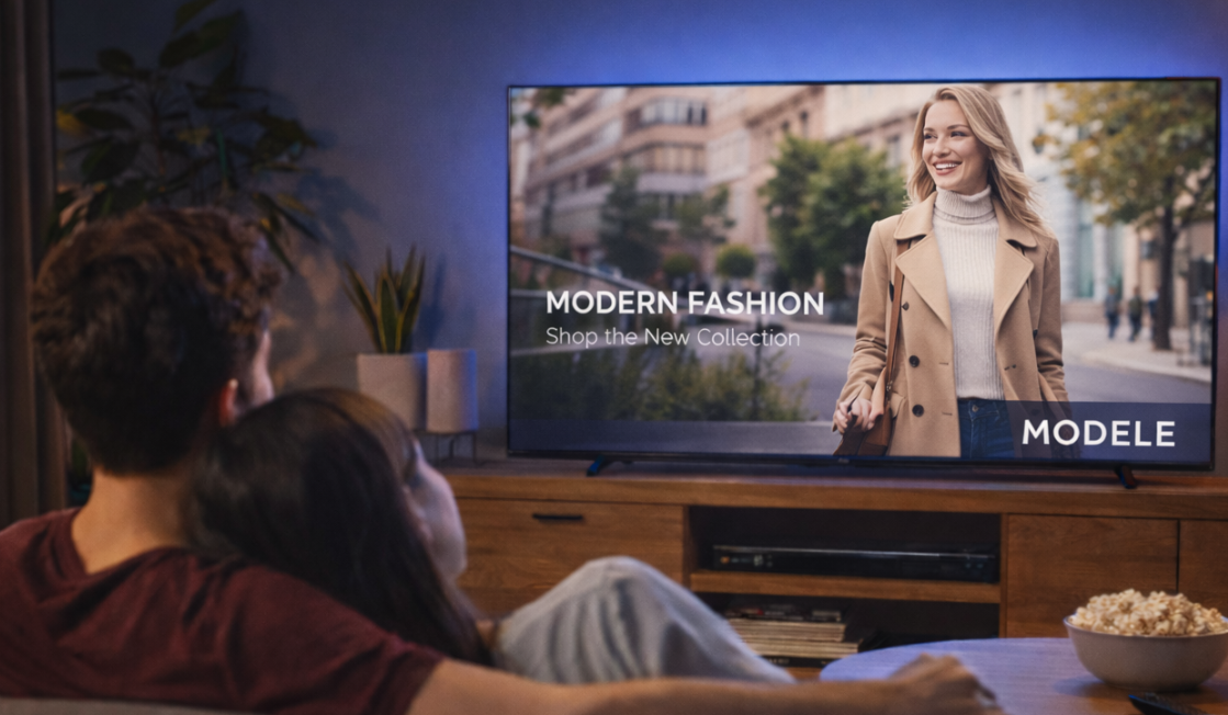 Full-screen CTV placement