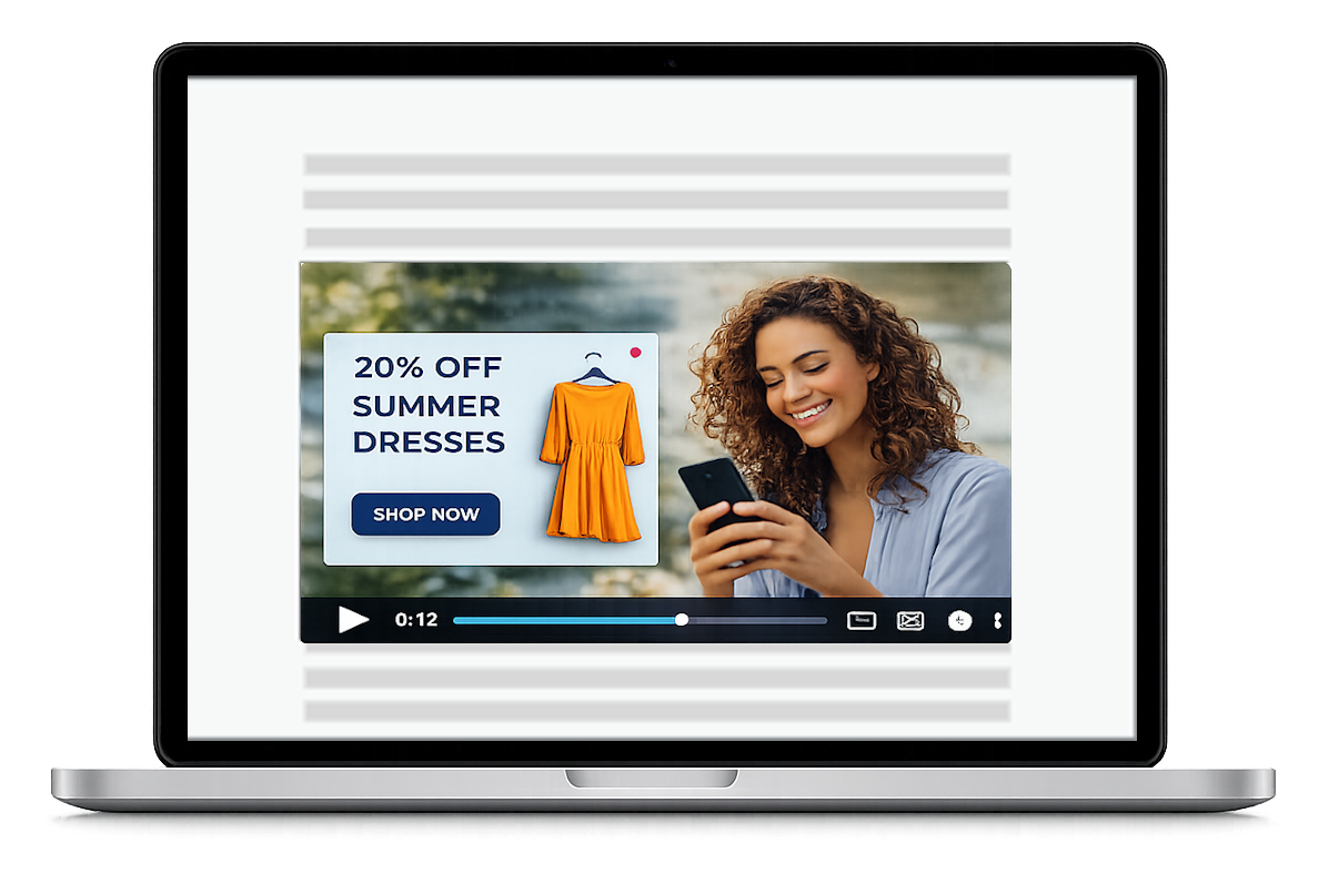 Out-stream video placement