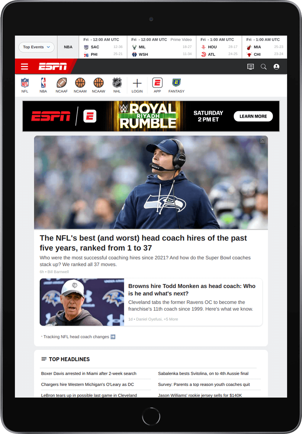 Desktop, tablet & mobile